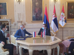 27 May 2021 National Assembly Speaker Ivica Dacic in meeting with Russian Ambassador Alexander Botsan-Kharchenko
